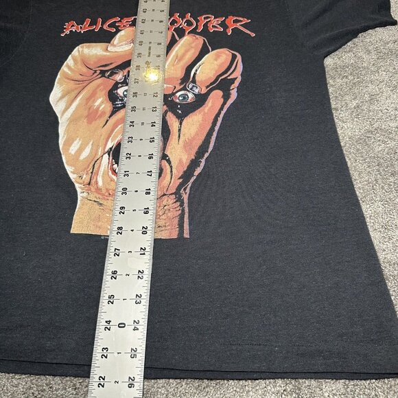 Alice Cooper 1987 T Shirt Size Large Raise Your Fist And Yell Tour Black Tours - Picture 8 of 9